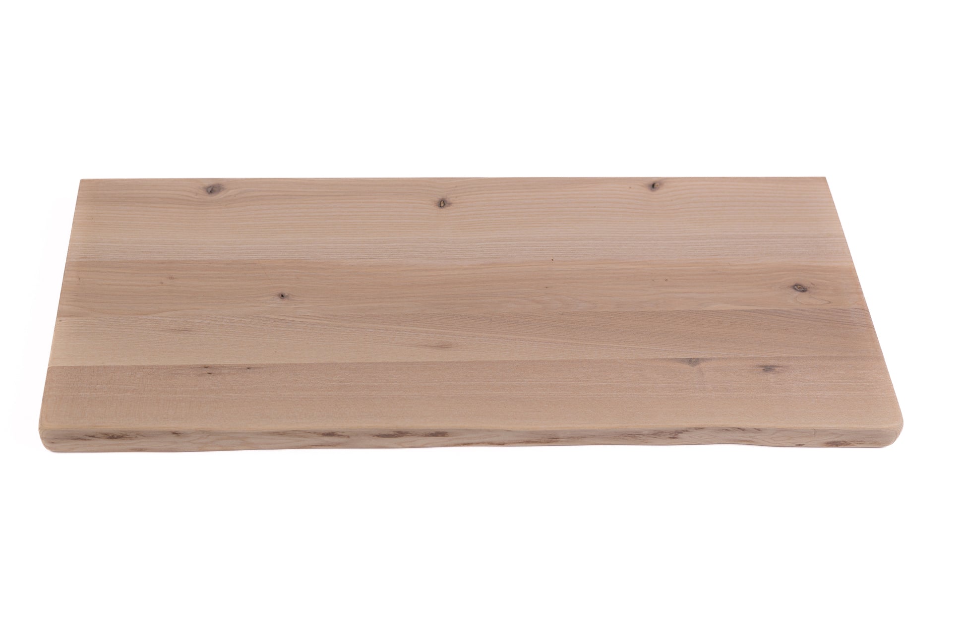 Handcrafted birch bark shelf with oil-wax coating and natural texture