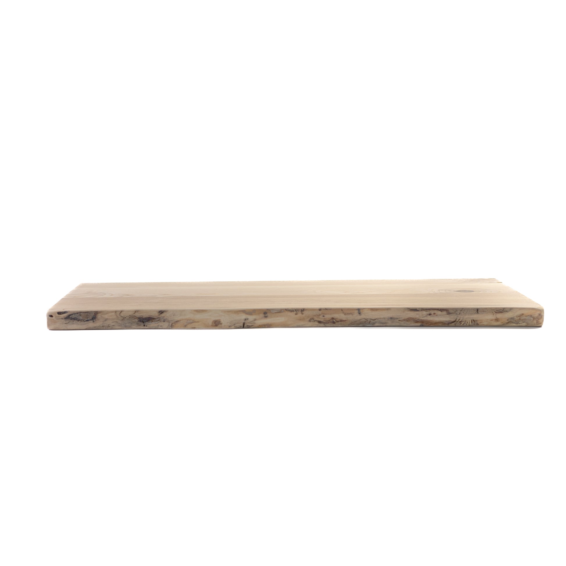 Birch bark floating shelf as a part of Scandinavian minimalist decor